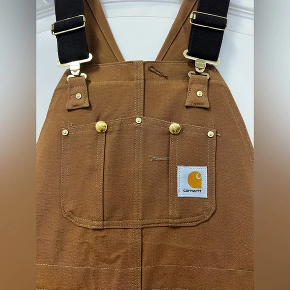 NWOT Men’s Light Brown Carhartt Work Overalls - Picture 6 of 16